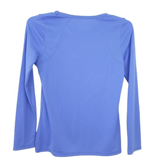 Xersion Long Sleeve Thermal Layering Shirt Small Blue Women Winter Top - Picture 2 of 5